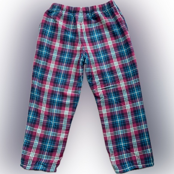 L.L. Bean Fleece Lined Plaid Flannel Pajama Pants - Size Large Regular - Picture 2 of 9